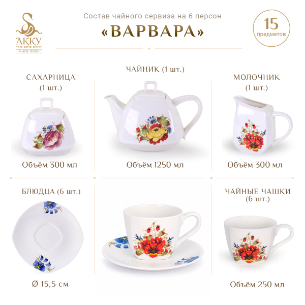 Варвара чайный сервиз