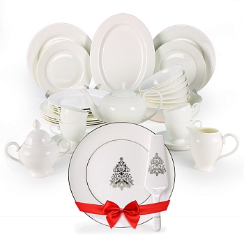 Столово-чайный сервиз Амалия + блюда для торта в подарок
