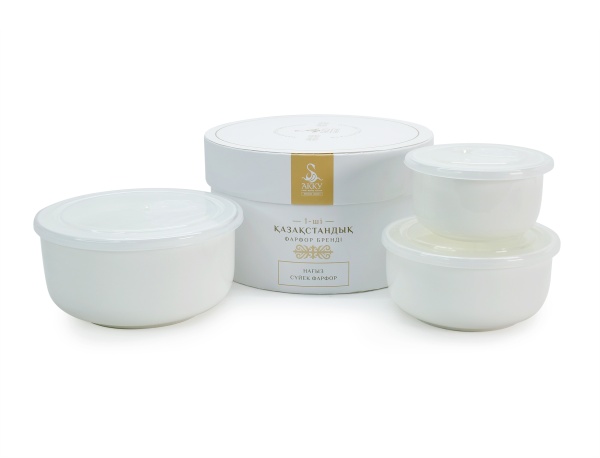 Набор салатников с крышкой