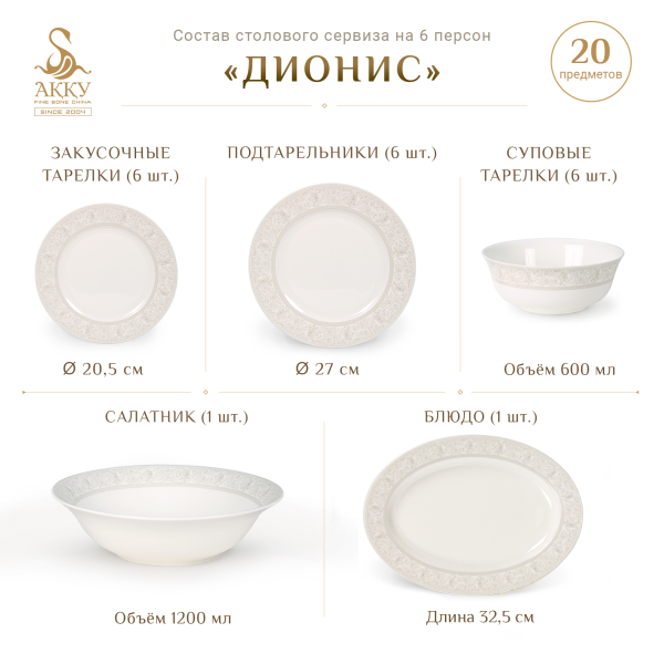 Столовый сервиз Дионис 