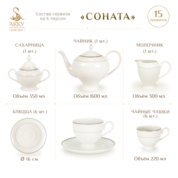 Соната чайный сервиз